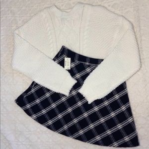 Aeropostale blue plaid skirt size small